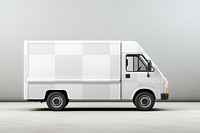 PNG food delivery truck mockup, transparent design