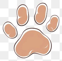 PNG Dog paw print hand footprint person 