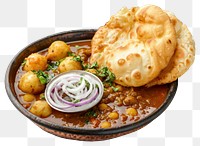 PNG Chole bhature food curry bread 
