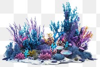 PNG Turquoise coral reef nature ocean plant.