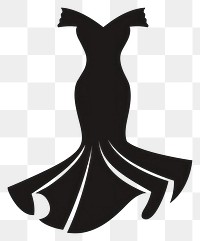 PNG Fit and flare dress silhouette stencil animal.