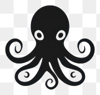PNG Octopus invertebrate silhouette animal.
