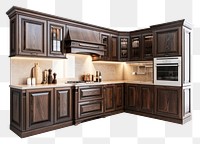 PNG Kitchen Cabinets Dark Wood kitchen cabinet furniture.