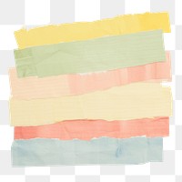 PNG Colorful ripped paper diaper towel.