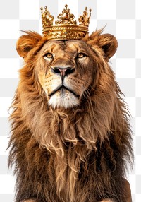 PNG Gold vintage crown animal lion accessories