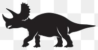 PNG Triceratops silhouette kangaroo stencil.