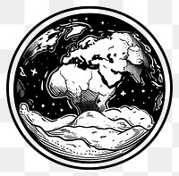 PNG Earth tattoo flat illustration logo accessories astronomy.