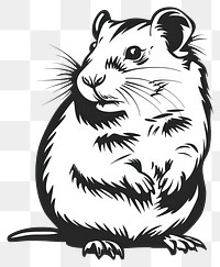 PNG Hamster tattoo flat illustration wildlife animal mammal.