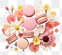 PNG Flower Collage macaron macarons confectionery dessert.