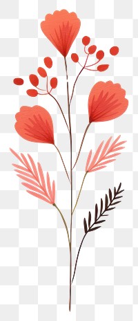 PNG Watercolor floral flower graphics pattern.