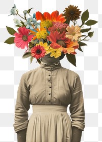 PNG Mental illness flower person photo.