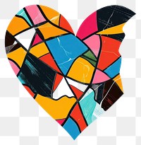 PNG Multi colored broken heart clothing swimwear collage.