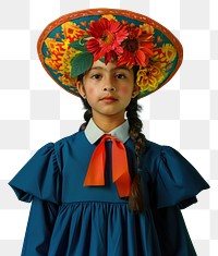 PNG Playful Latina Mexican girl portrait hat photography.