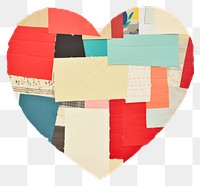 PNG  Heart paper craft collage patchwork.