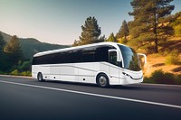 PNG bus mockup, transparent design