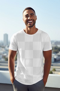 PNG men's t-shirt mockup, transparent design