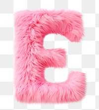 PNG  Fur letter E pink white background accessories.