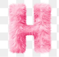PNG  Fur letter H pink white background accessories.