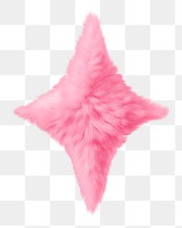 Pink blink png fluffy 3D shape, transparent background