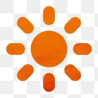 PNG sun icon minimal digital art, transparent background