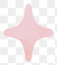 PNG pink star minimal digital art, transparent background