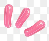 Pink blink png 3D icon, transparent background