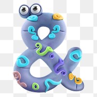 Ampersand sign png character, transparent background