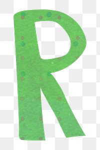 Letter R png cute paper cut alphabet, transparent background