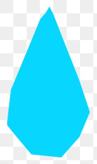 Water drop PNG element, transparent background