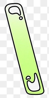 Backslash  sign png gradient green symbol, transparent background