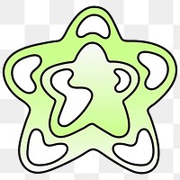 PNG star icon, lime green shape, transparent background