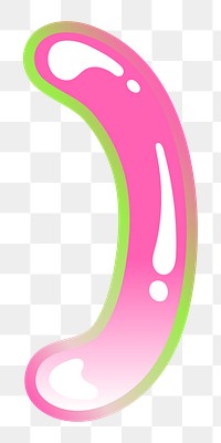 PNG parentheses  sign, funky pink symbol, transparent background