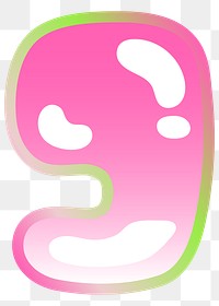 PNG comma  sign, funky pink symbol, transparent background