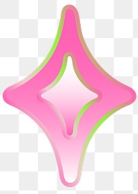 PNG blink icon, funky pink, transparent background