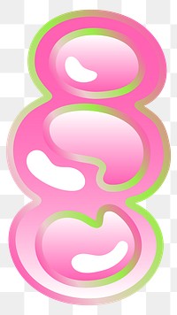 PNG organic shape icon, funky pink, transparent background