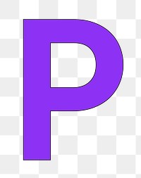 Letter P png purple font, transparent background