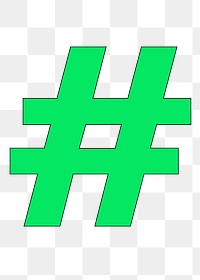 PNG hashtag sign, transparent background