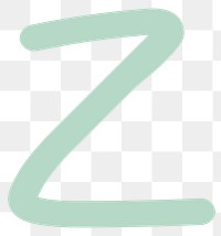 PNG Letter Z hand drawn doodle font, transparent background