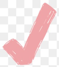 PNG Check mark hand drawn doodle, transparent background