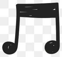 PNG Music note hand drawn doodle, transparent background