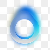 Letter O  png offset color font, transparent background