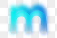 Letter m  png offset color font, transparent background