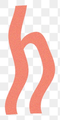 Letter h  png  orange distort font, transparent background