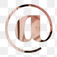 At the rate png rose gold textured sign, transparent background