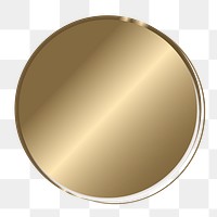 Dot png gold metallic symbol, transparent background