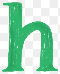 Letter h png  crayon font, transparent background