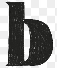 Letter b png  crayon font, transparent background