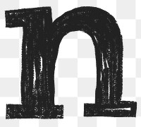 Letter n png  crayon font, transparent background