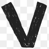 Letter v png  crayon font, transparent background