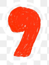 Comma sign png crayon symbol, transparent background